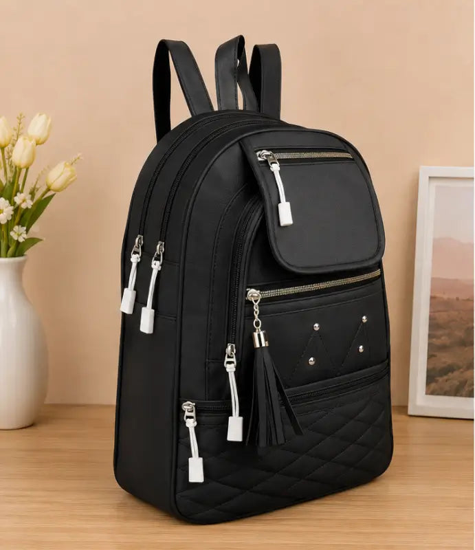 Women's PU Leather Handbag – Stylish Multi-Compartment Shoulder Tote Bag for Office, Travel & Daily Use
