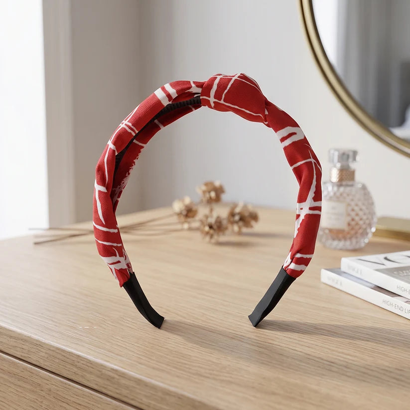 Womens Polka Dot Fabric Knot Hairband  Stylish  Comfortable (1 Pc)