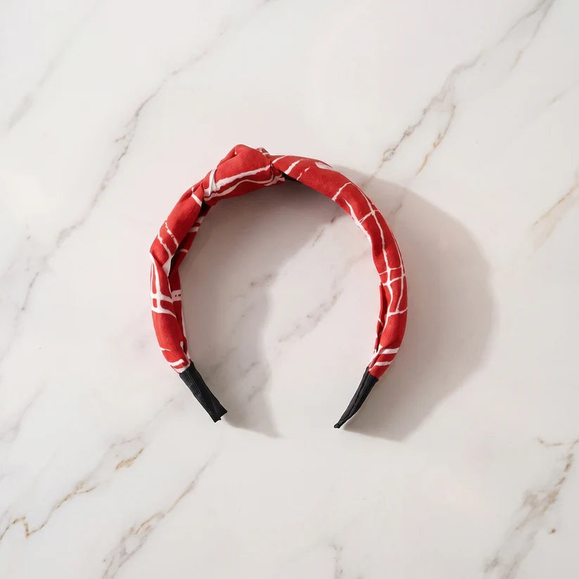 Womens Polka Dot Fabric Knot Hairband  Stylish  Comfortable (1 Pc)