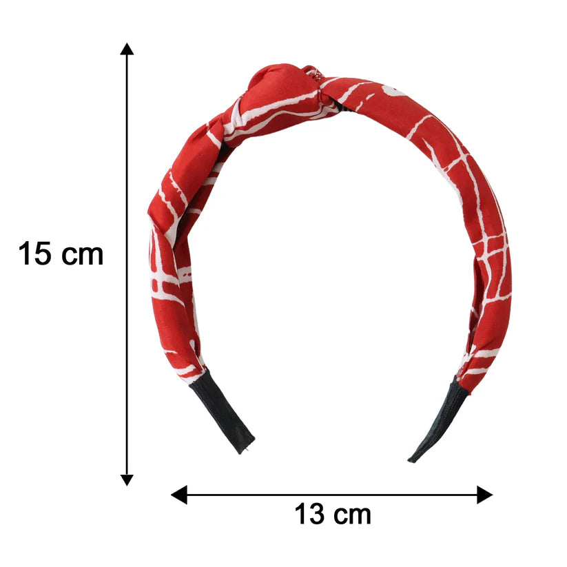 Womens Polka Dot Fabric Knot Hairband  Stylish  Comfortable (1 Pc)