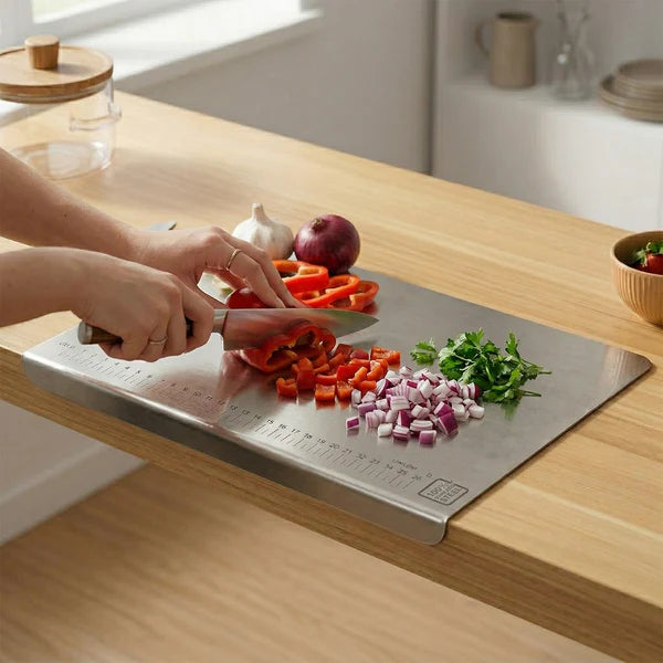 Stainless Steel Chopping Board 35.5x29 Cm 1mm Thickness 1 Pc