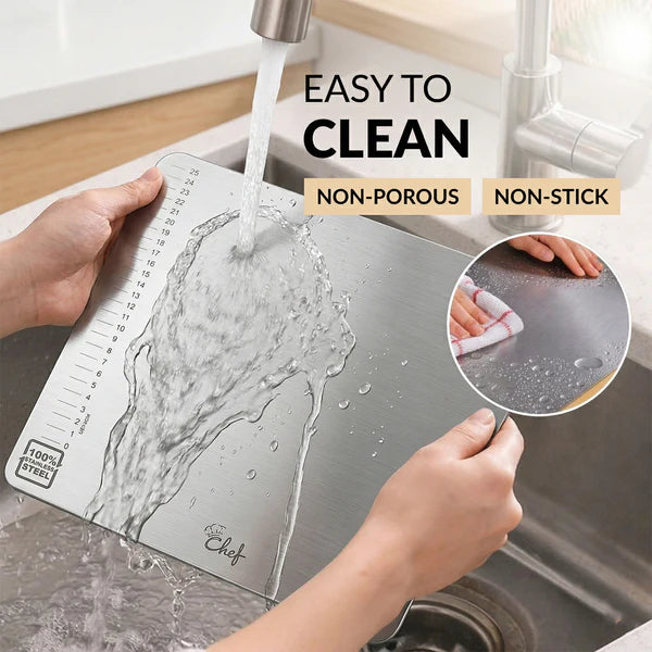 Stainless Steel Chopping Board 35.5x29 Cm 1mm Thickness 1 Pc