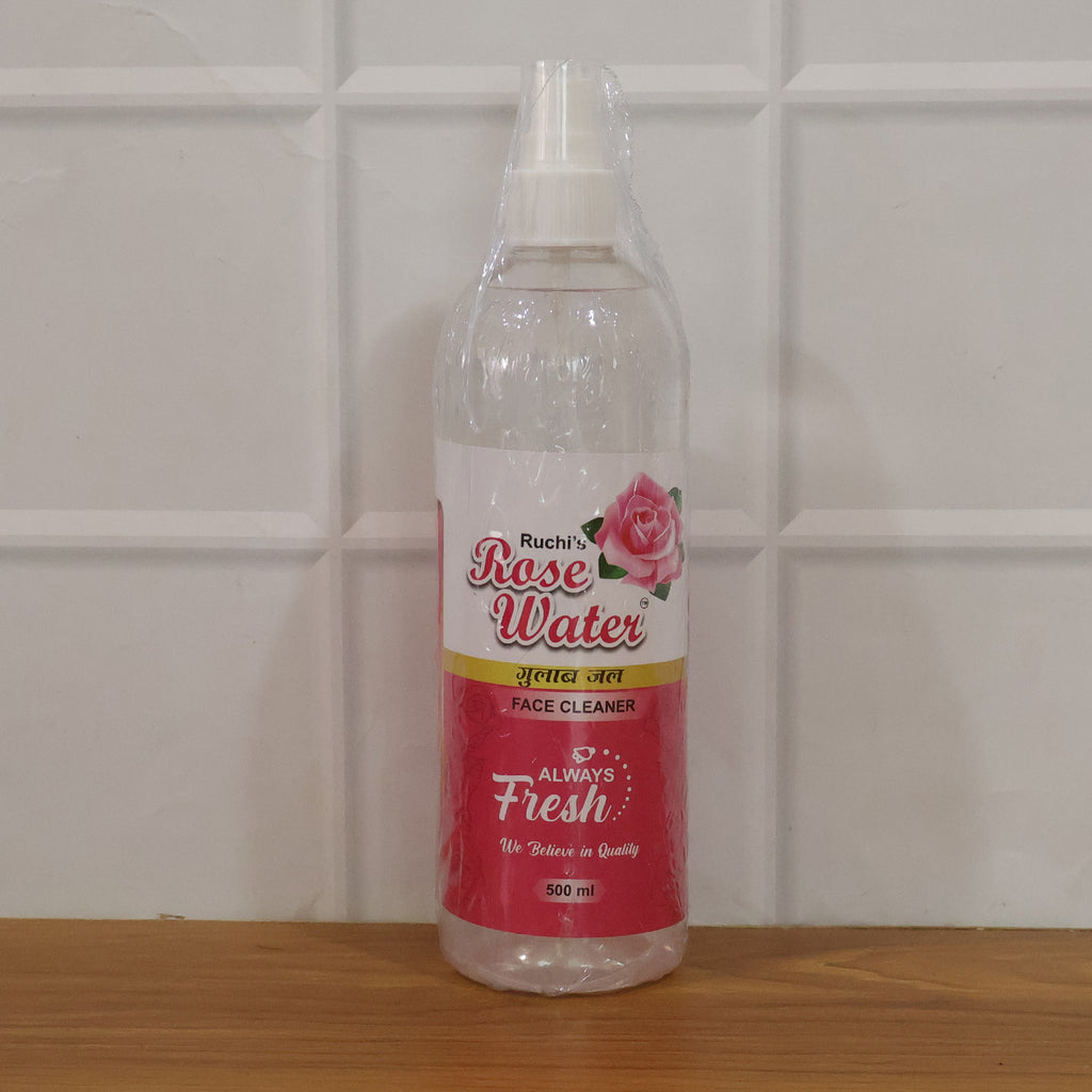 Rose Water Face Cleanser Spray Bottle (1 Pc 500 Ml)