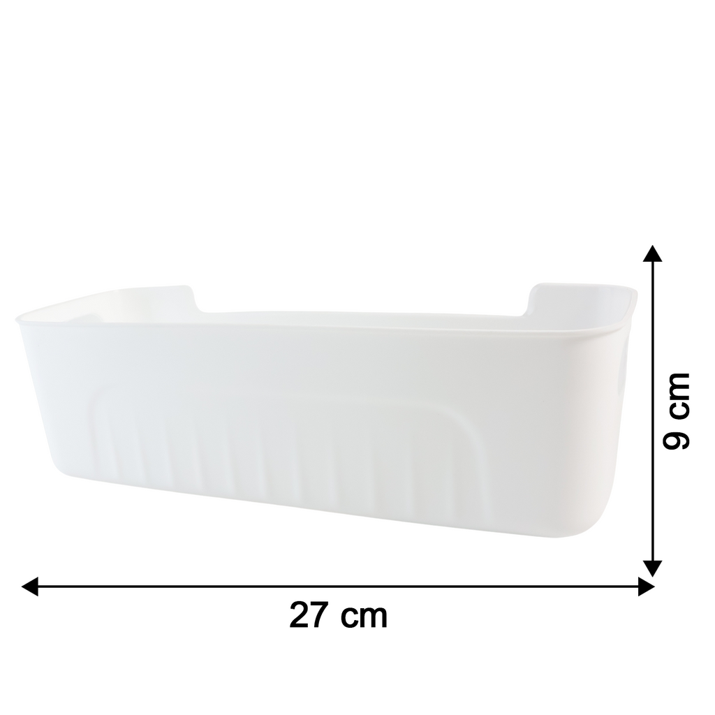White Plastic Storage Basket Tray Set (4 Pcs)