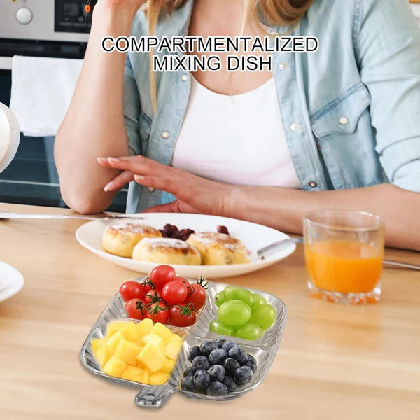 Plastic Kitchen Trays For Serving (4 Compartment  1 Pc)