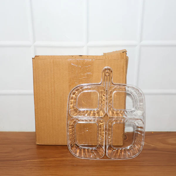Plastic Kitchen Trays For Serving (4 Compartment  1 Pc)