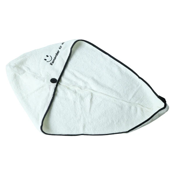 Premium Soft Microfiber Hair Drying Towel Wrap With Button (1 Pc)