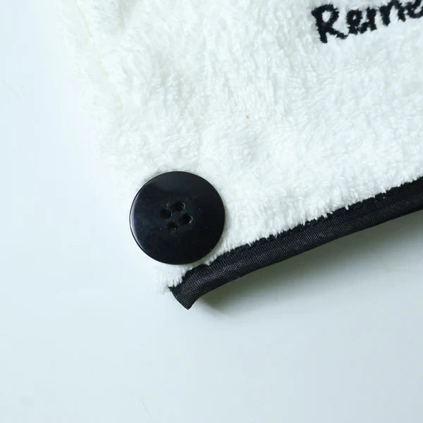 Premium Soft Microfiber Hair Drying Towel Wrap With Button (1 Pc)