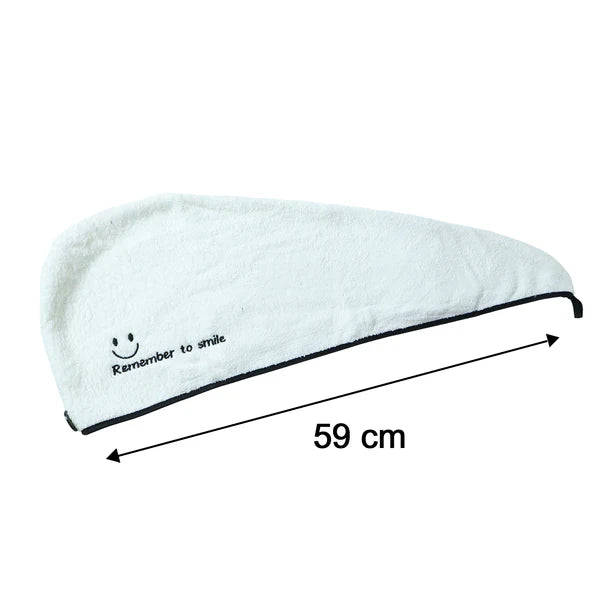 Premium Soft Microfiber Hair Drying Towel Wrap With Button (1 Pc)