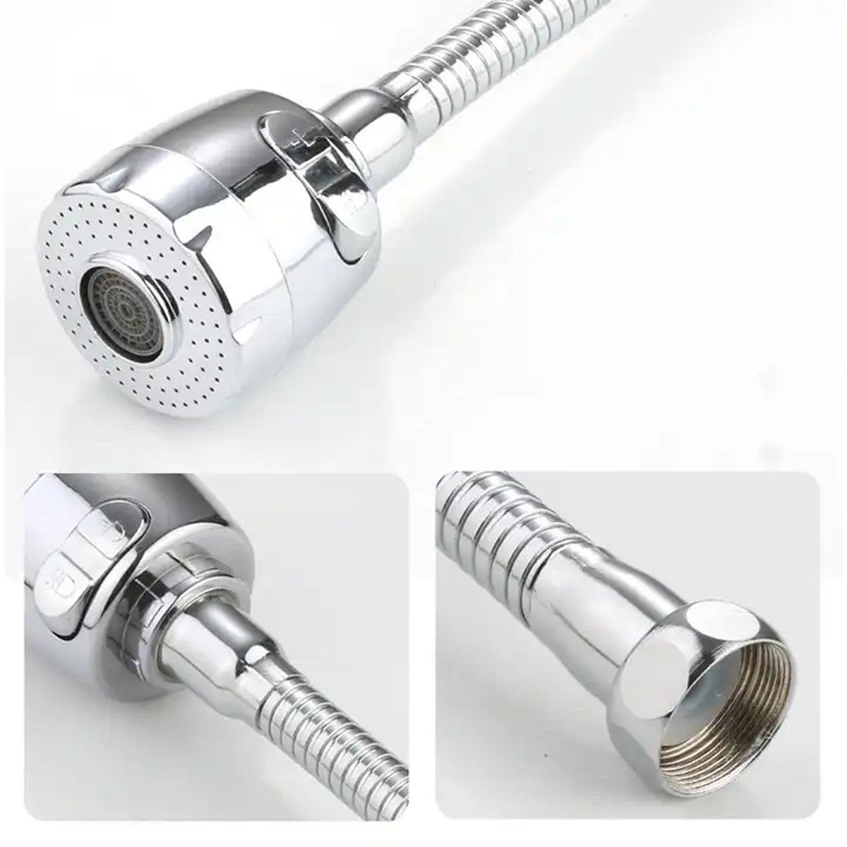 0598 Plastic 360 Degree Rotating Water-saving Sprinkler Faucet Aeratorfor Easy Clean Sink Water Saving Extension Jet Stream Spray Setting Faucet Splash-proof Filter Extender Sprayer For Kitchen Bathroom (6 Inch)