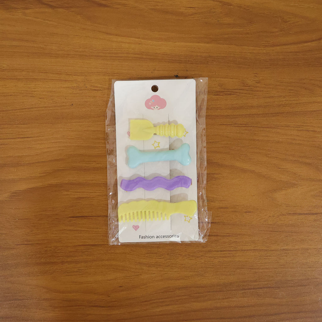 Decorative Alligator Hair Clips Set For Girls  Women  Cute Styling Pins (4 Pc)