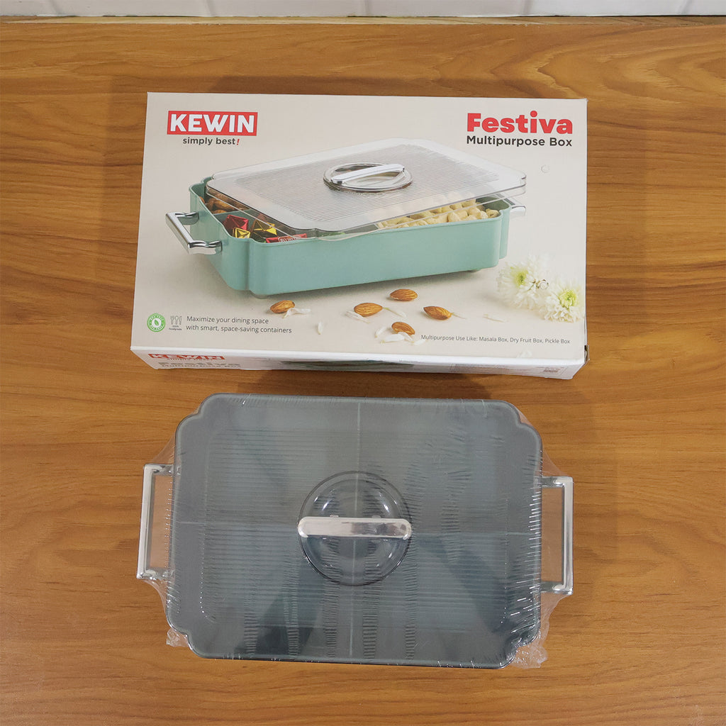 4 Compartment Multipurpose Plastic Food Storage Container (1 Pc)