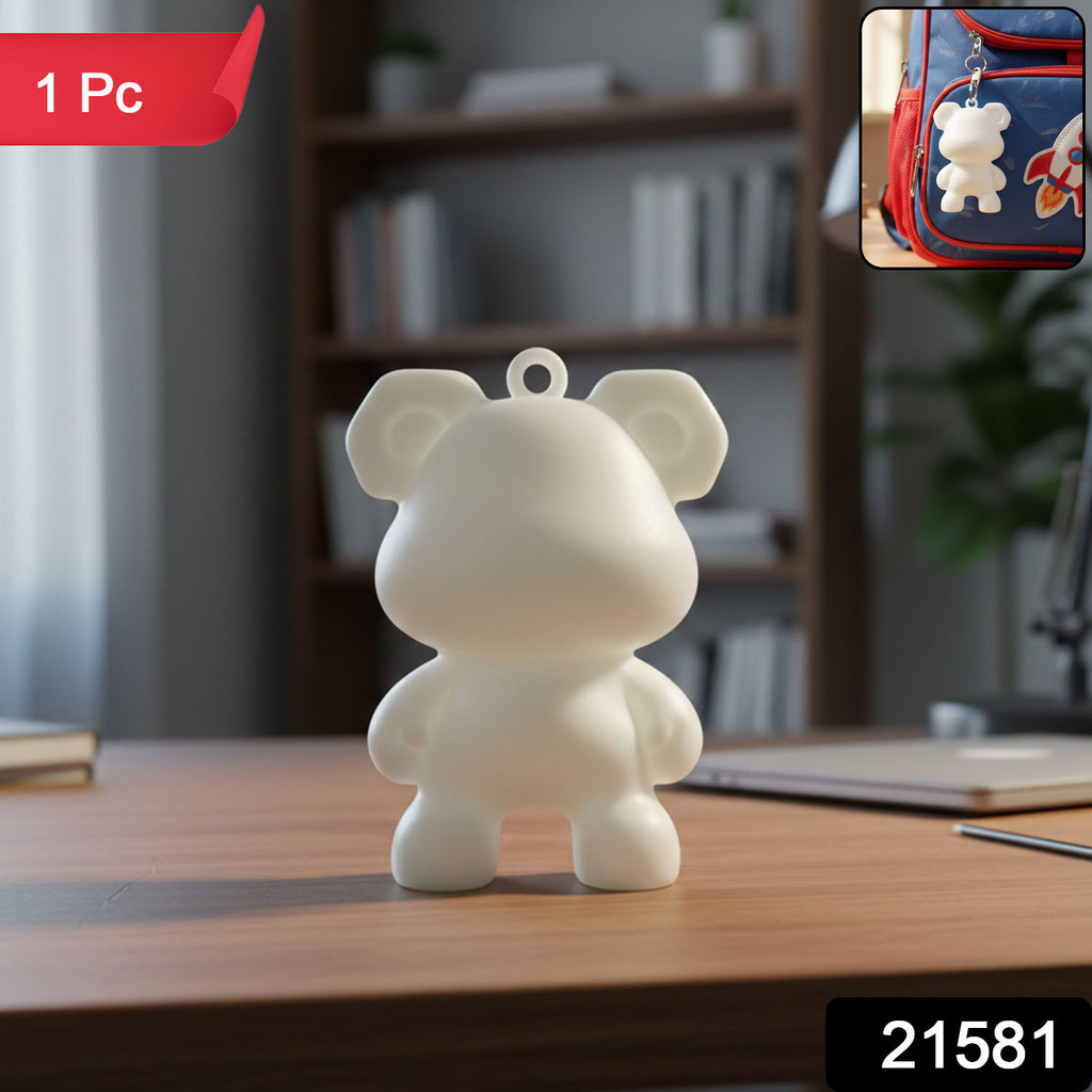 Cute Bear Shape Mini Figure Keychain (1 Pc)