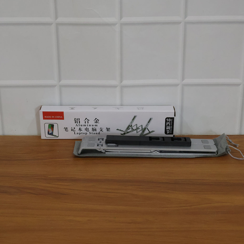 Adjustable Foldable Aluminium Laptop Stand (1 Set)