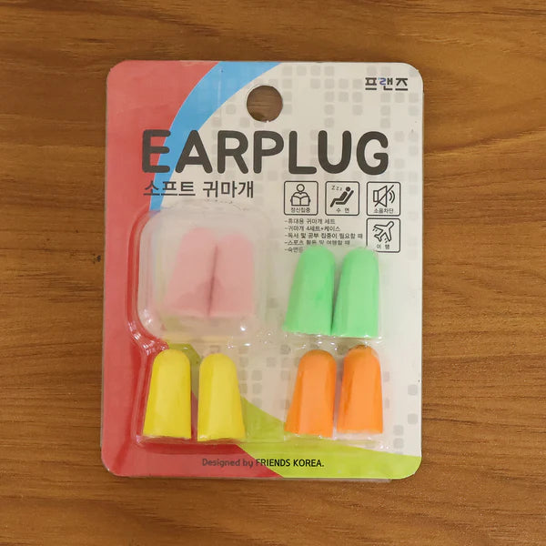 Soft Foam Noise-cancelling Earplugs 4 Pairs