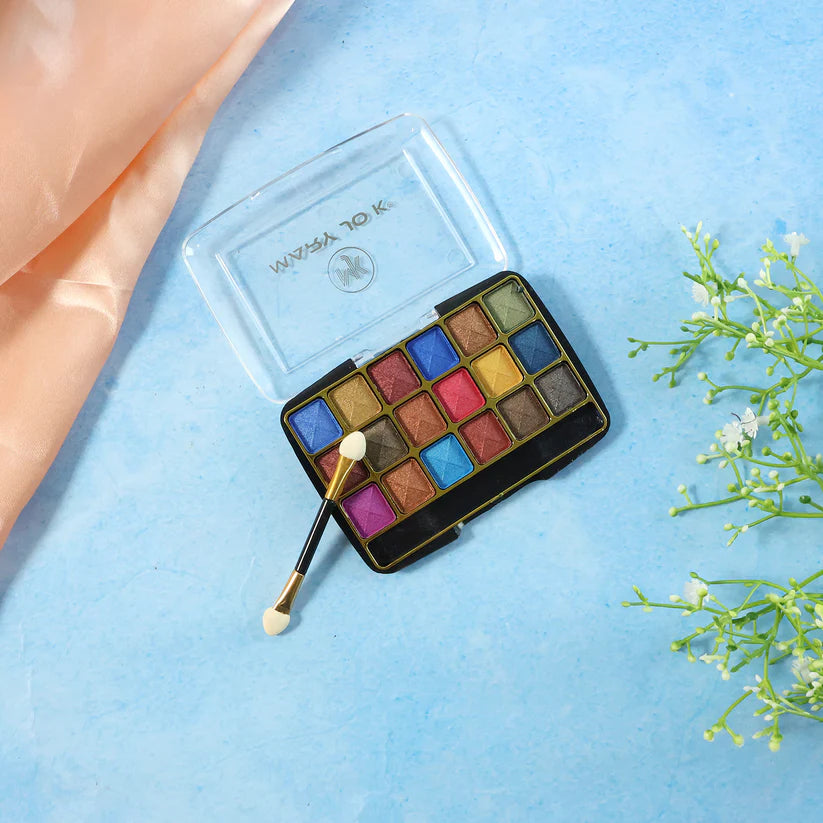 Premium 18-color Shimmer Eyeshadow Palette (12 Gm  1 Pc)