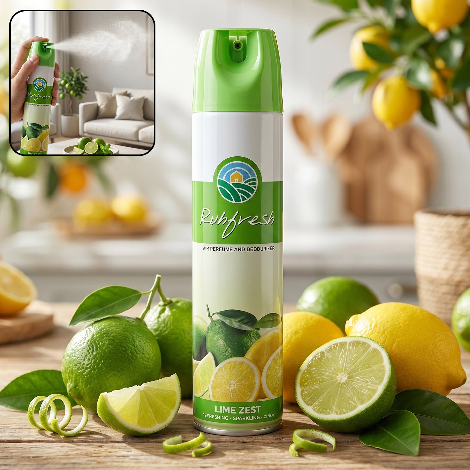 Lime Zest Air Freshener Spray (1 Pc 220 Ml)
