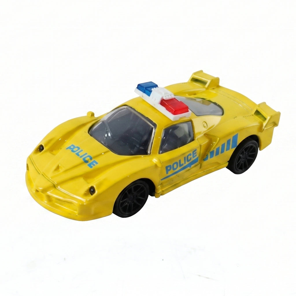 Police Design Mini Toy Car Pull-back Friction Racing Car For Kids (1 Pc)