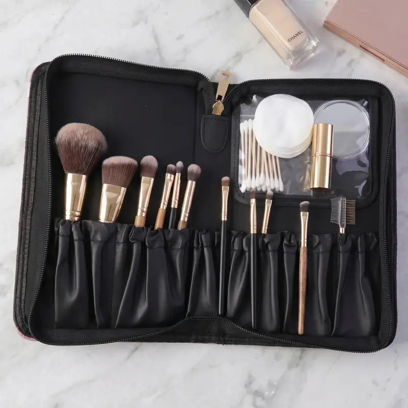 Premium Floral Makeup Organizer Bag | Waterproof Cosmetic Storage Pouch with Zipper | Travel Toiletry & Skincare Organizer for Women