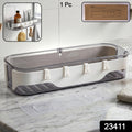Stylish Bathroom Wall Shelf  1 Pc Multi-purpose Storage Organizer With Hooks