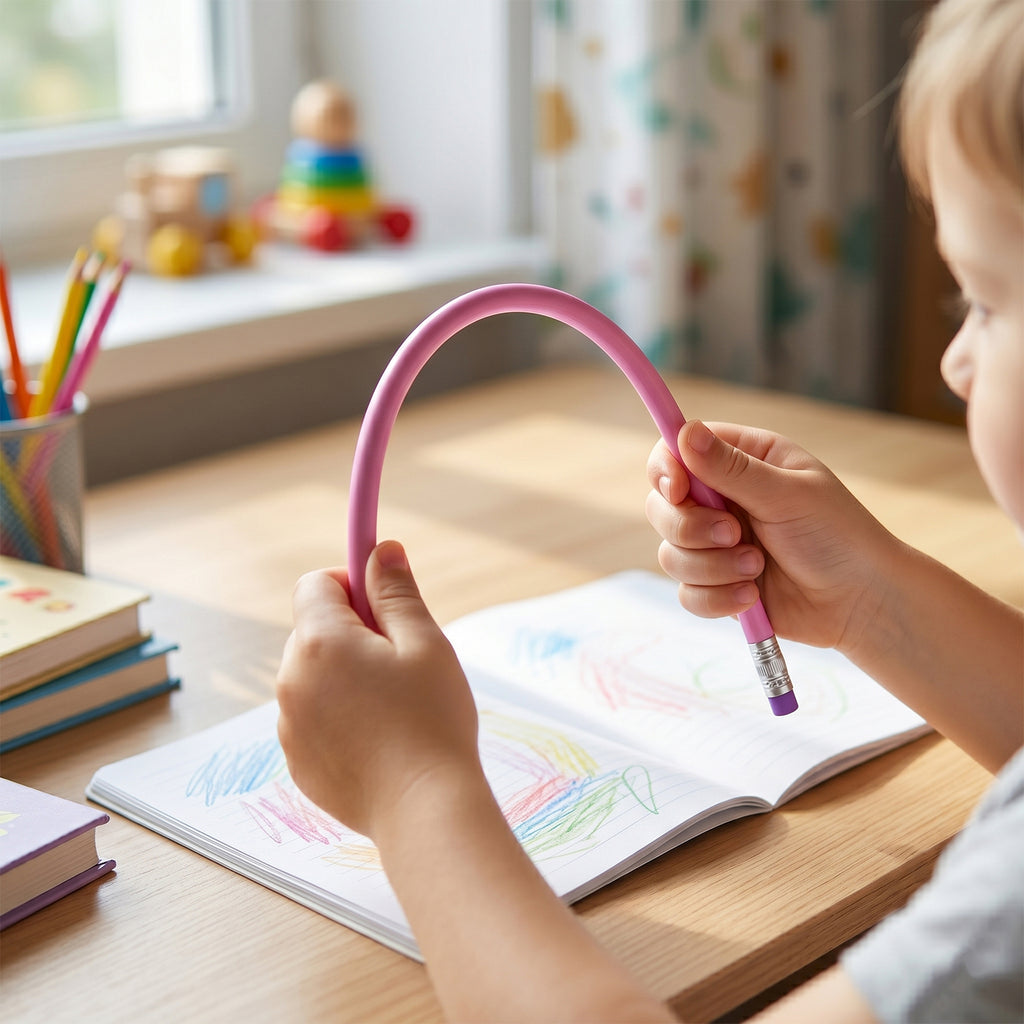Flexible Bendy Soft Pencils With Eraser  10 Pc