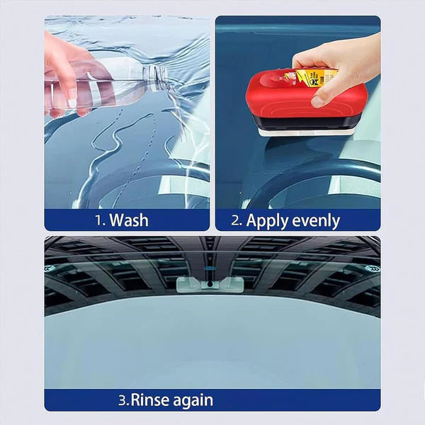 2-in-1 Car Oil Film Cleaning Brush