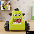 Cartoon Monster Push Back Car Toy Friction Mini Racing Car For Kids (1 Pc)