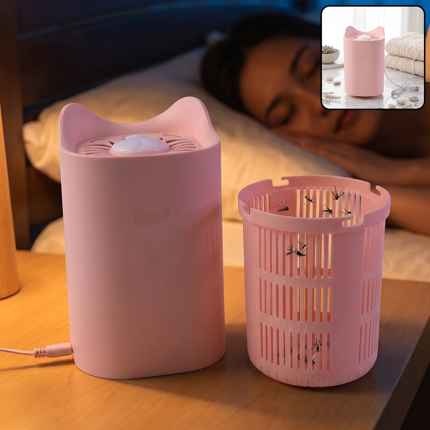Usb Cat Shape Electric Mosquito Killer Lamp For Bedroom