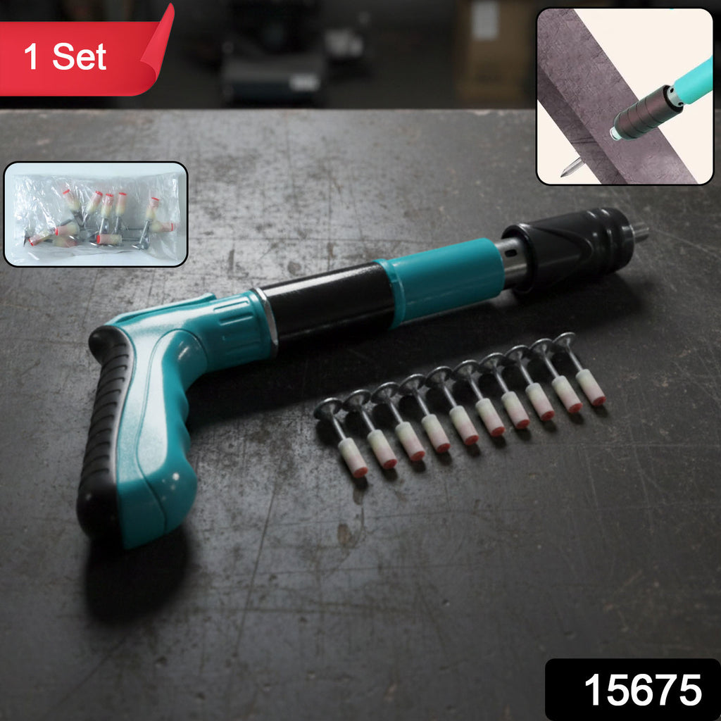 Manual Wall Fastening Tool Nail Gun With Steel Nails Set (1 Set)