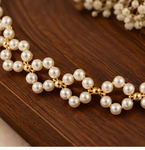 Pearl Necklace for Women – Gold Plated Brass Adjustable Jewellery