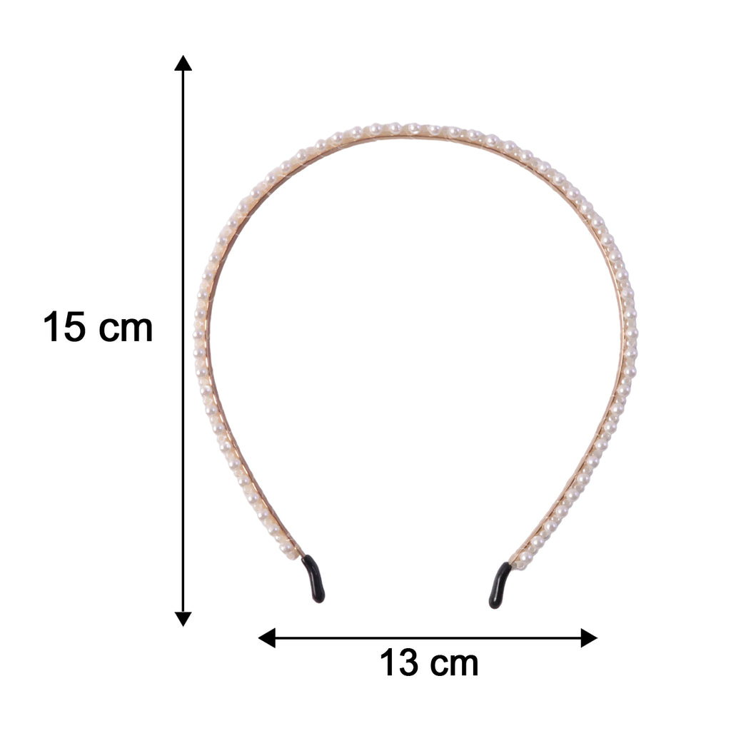 Slim Pearl Hairband Elegant Designer Headband For Women (1 Pc)