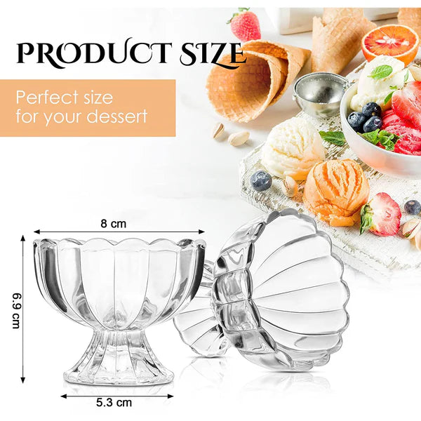 Serving Dessert Bowl Ice Cream Salad Fruit Bowl - 6pcs Serving Dessert Bowl Ice Cream Salad Fruit Bowl - 6pcs ( Brown Box) - 5341
