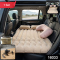 Car Air Mattress Bed Set With Inflatable Cushions And Pump -1 Set (Mix Design)