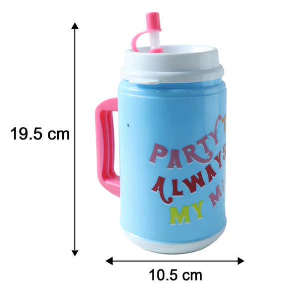 Insulated Mug With Lid Handle Flexible Straw With Cap (709 Ml)