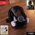 Full Face Protective Safety Shield Mask Dustproof Respirator Dual Filter (1 Pc)