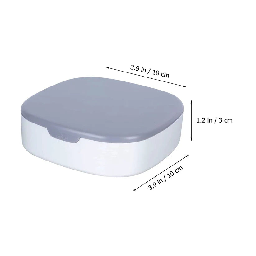 Plastic Jewelry Storage Box With Built-in Mirror  Multi-section (1 Pc)