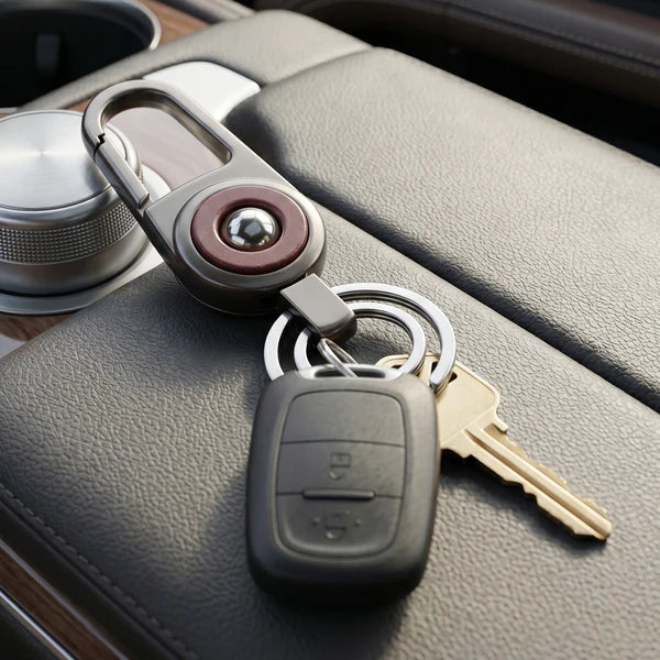 Premium Heavy Duty Metal Key Holder With Locking Carabiner Clip (1 Pc)