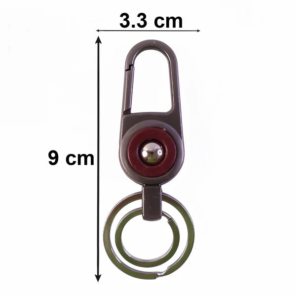 Premium Heavy Duty Metal Key Holder With Locking Carabiner Clip (1 Pc)