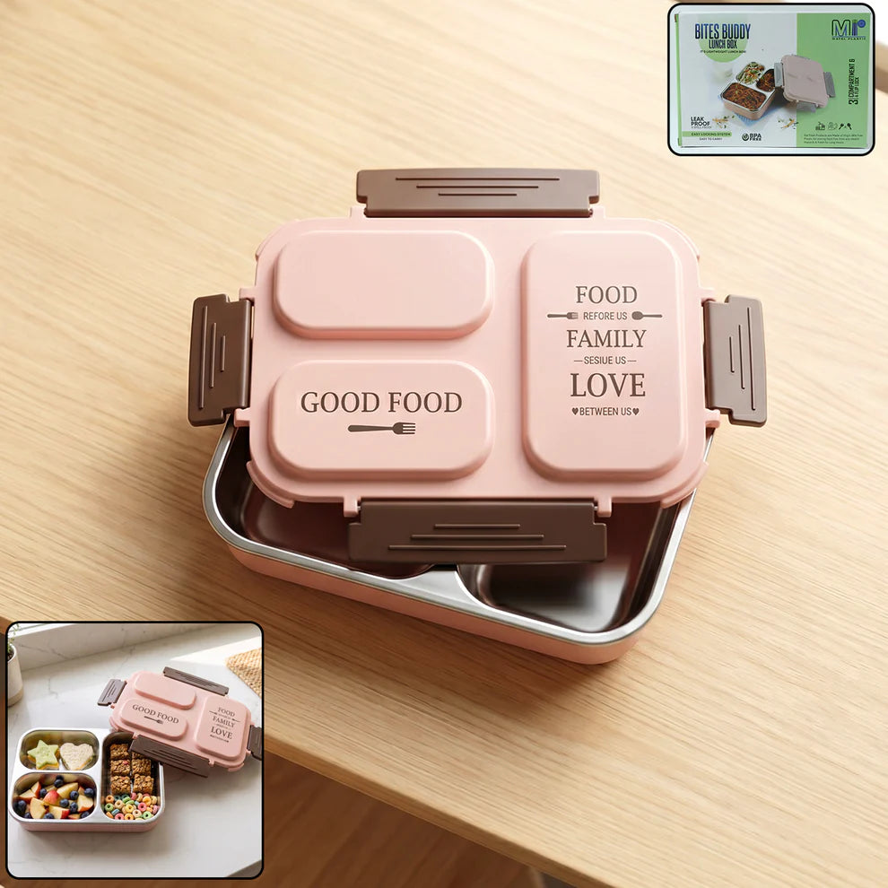 Lunch Box (200 Ml Each Container) With Attractive Stand - 4 Pcs