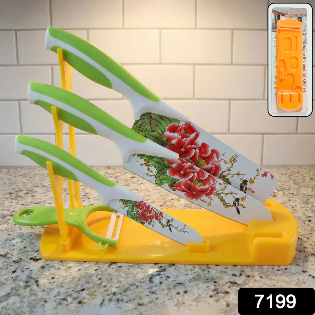 Plastic Kitchen Knife Stand Best Kitchen Knife Stand Multifunction Knife Holder - 7199