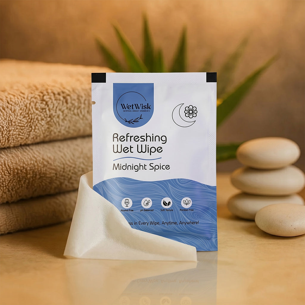 Midnight Spice Refreshing Wet Wipes Face Body  Hand Cleansing (1 Pc)