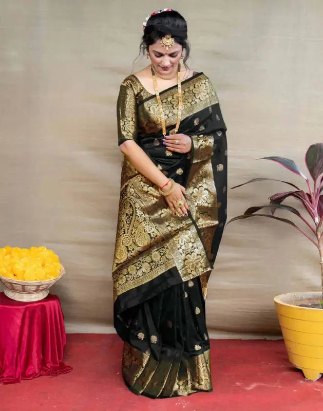 Jacquard Saree  The Royal Emerald Collection