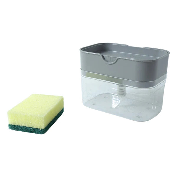 Liquid Soap Dispenser On Countertop With Sponge Holder For Pet - 1485