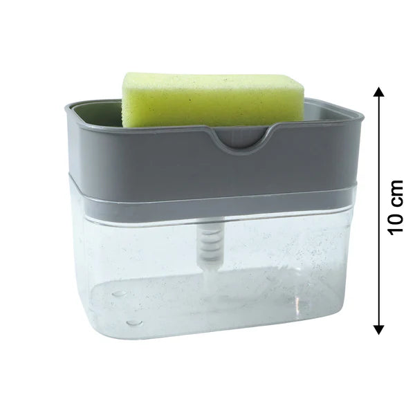 Liquid Soap Dispenser On Countertop With Sponge Holder For Pet - 1485