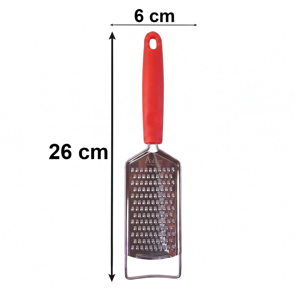 Ss Handheld Cheese Grater With Plastic Handle For Vegetable And Lemon Zest (1 Pc)