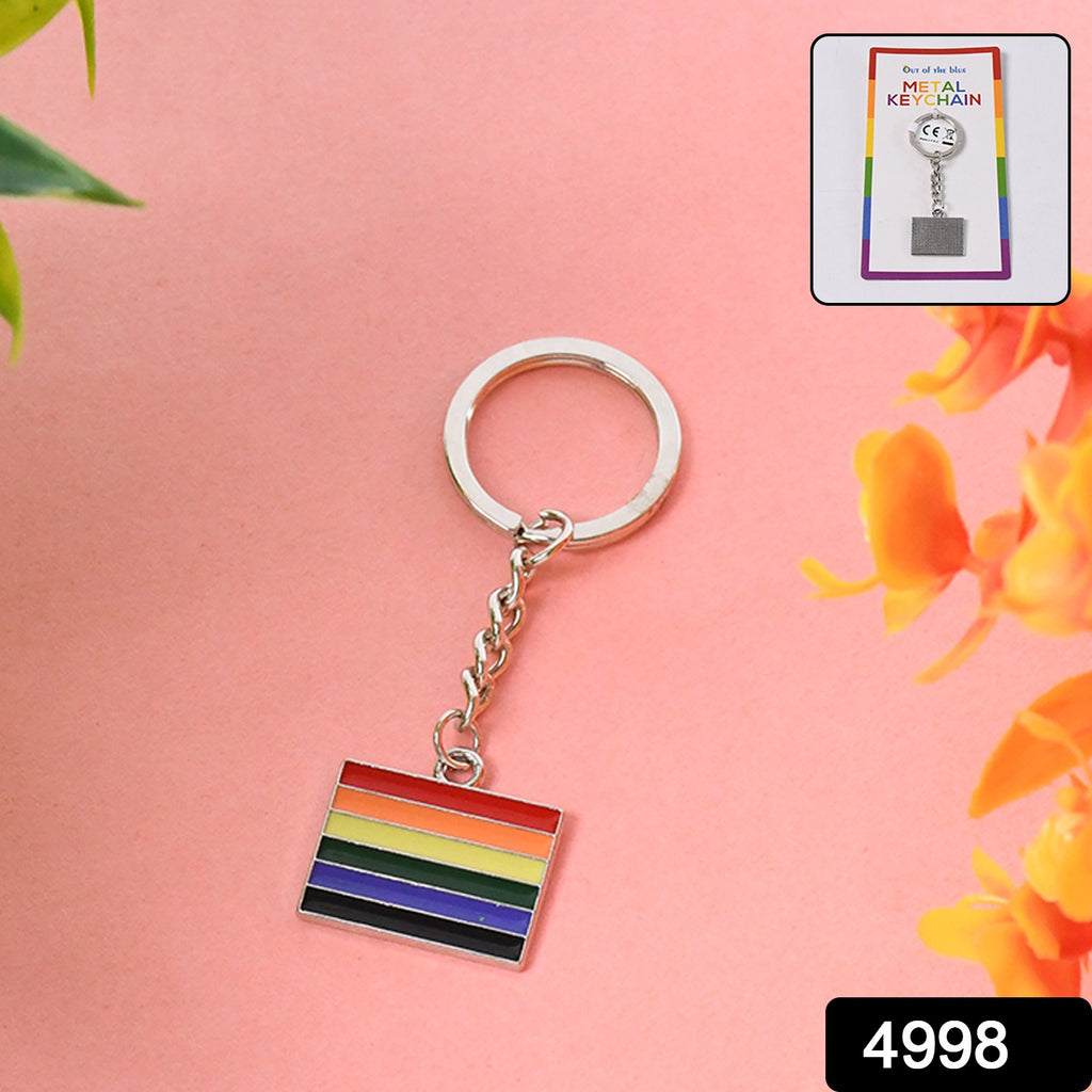 Rainbow Design Metal Keyring Key Chain (1 Pc)