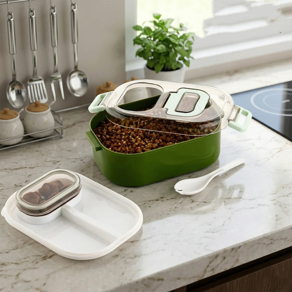 Multi-functional 1 Set Leakproof Lunch Box With Cutlery  Tumbler
