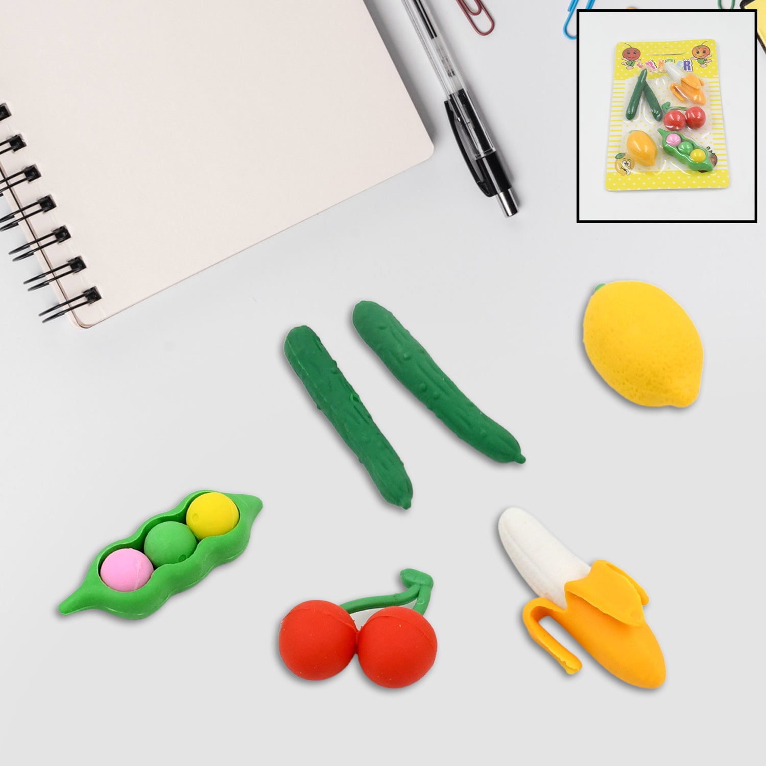 18031 3d Mix Design Fancy  Stylish Colorful Erasers Mini Eraser Creative Cute Novelty Eraser For Children Different Designs Eraser Set For Return Gift Birthday Party School Prize (1 Set)