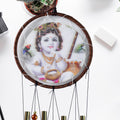 Krishna Medallion Dream Catcher Wind Chime Pendant Wall Hanging - Spiritual Home Decor