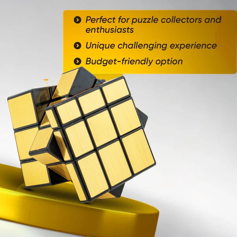 Mirror Cube  3x3 Puzzle Cube With Reflective Silver Surfaces